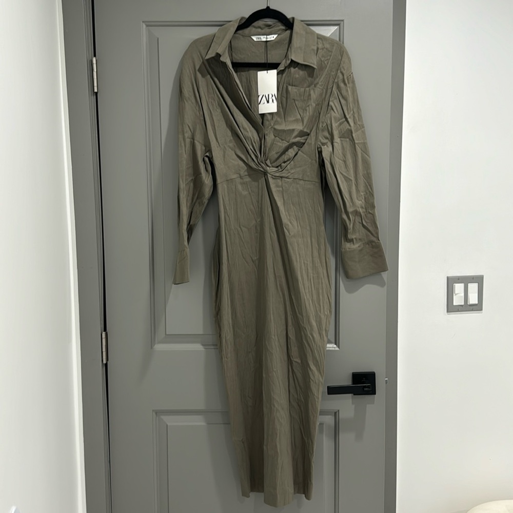 Zara knot shirt dress size Large
